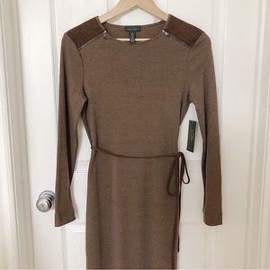 NWT Ralph Lauren Cotton Blend Knit Dress Medium